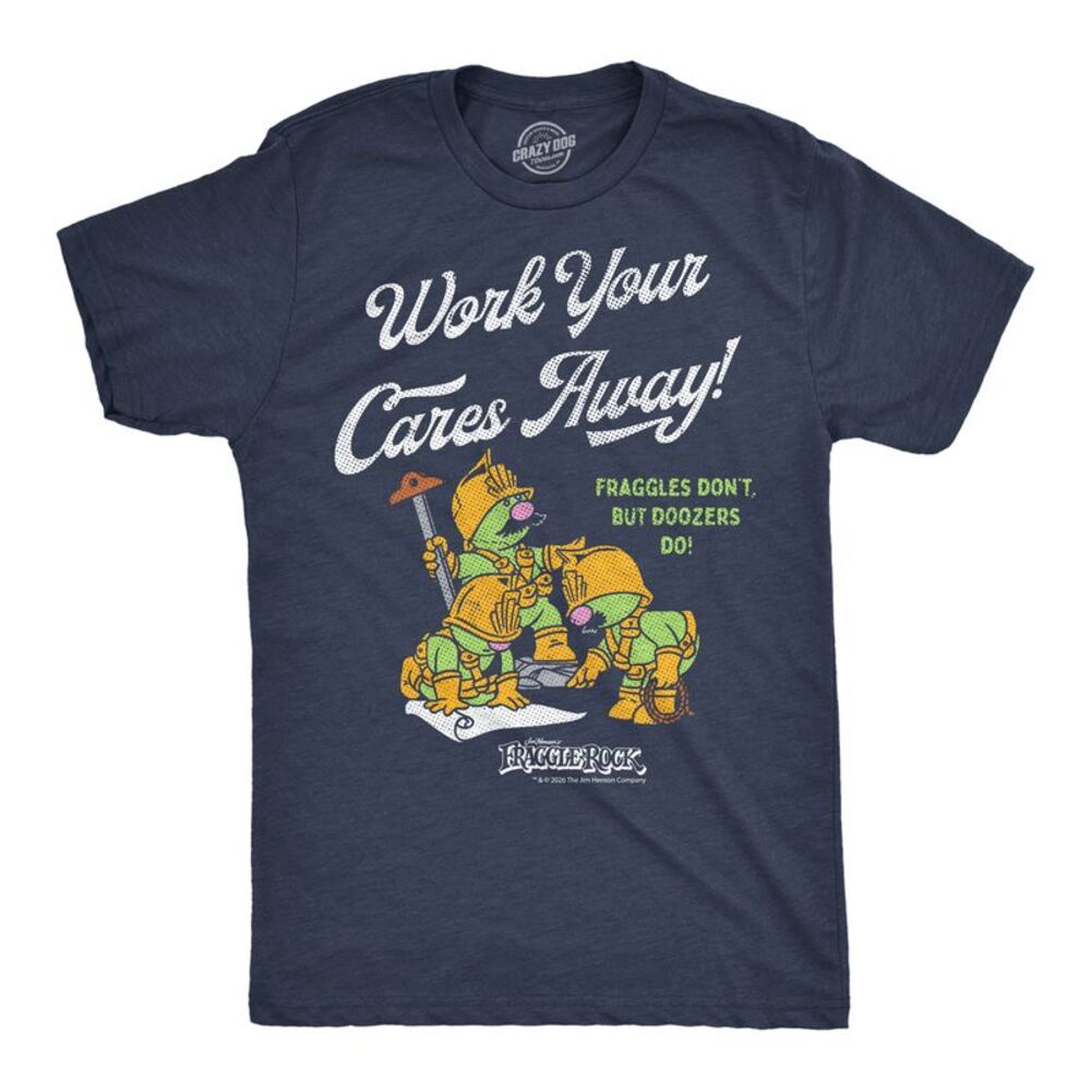 Mens T Shirts Work Your Cares Away Jim Henson's Fraggle Rock Tee